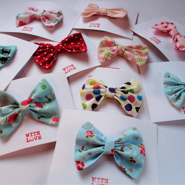 Fabric hair bow, hair clips, hair accessories, girls hair bow