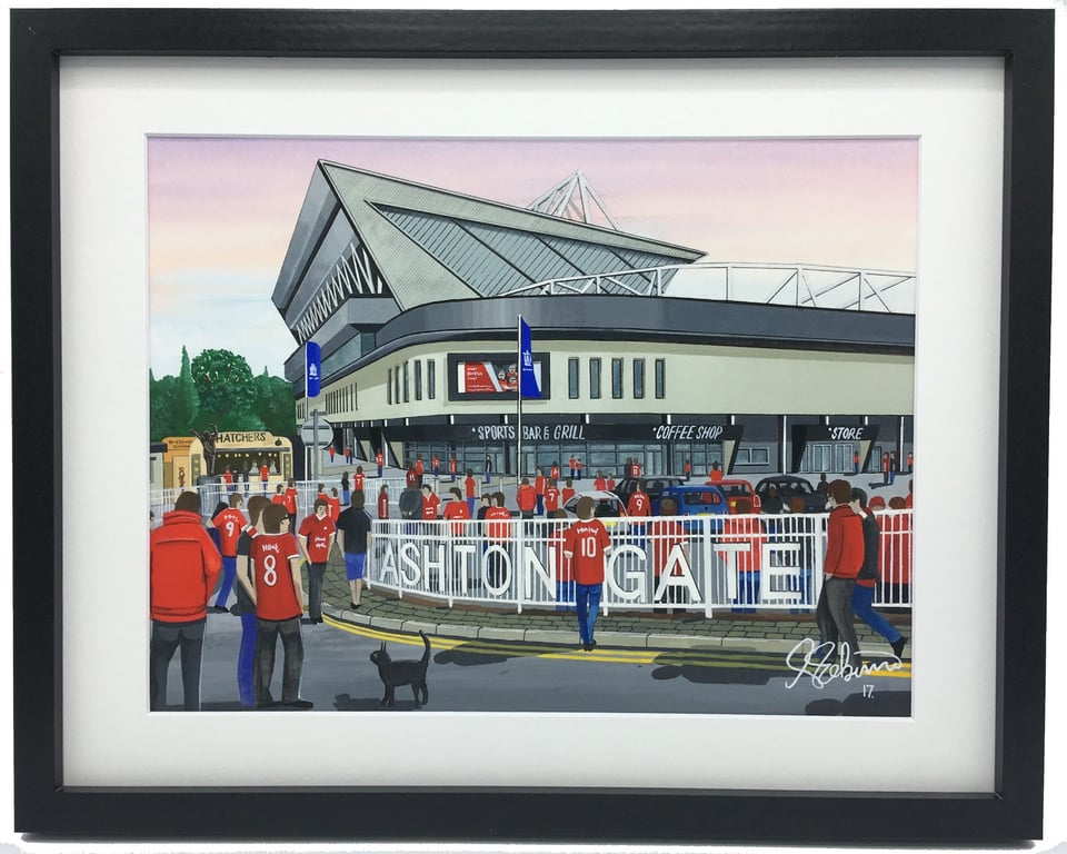 Bristol C. Framed & Unframed Art Print, City Football Club FC, Ashton Gate Gift