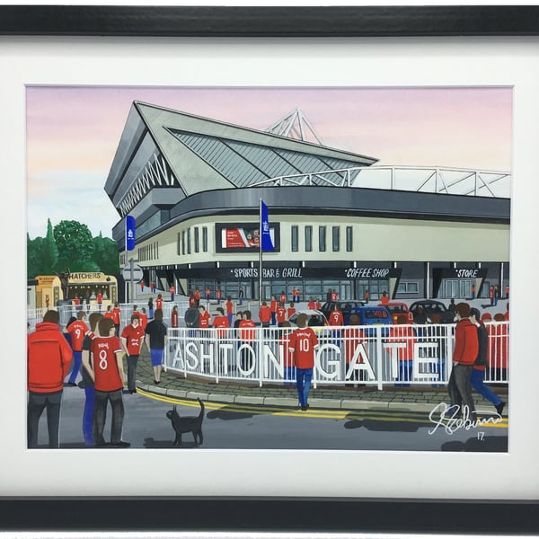 Bristol C. Framed & Unframed Art Print, City Football Club FC, Ashton Gate Gift