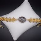 Botswana agate tumble chainmaille bracelet