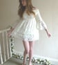 Shirred Short Lace Beach Wedding Dress - Image 2