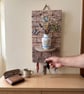 Rustic Wood Key Holder with Floating Shelf, Boho Hallway Hanging - Image 10