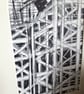 Line drawing of an Edinburgh building site - Image 7