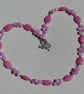 Pink Morganite Crystal Gemstone Statement Beaded Necklace "Sweet Rose" - Image 3