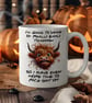 Funny Highland Cow Mug  “I’m Going To Wake Up Early So I Can Fuck Shit Up”
