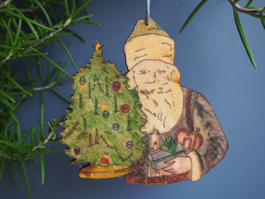 Father Christmas hanging decoration 