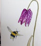 Set of five Flower and Bee Greetings cards - Image 9