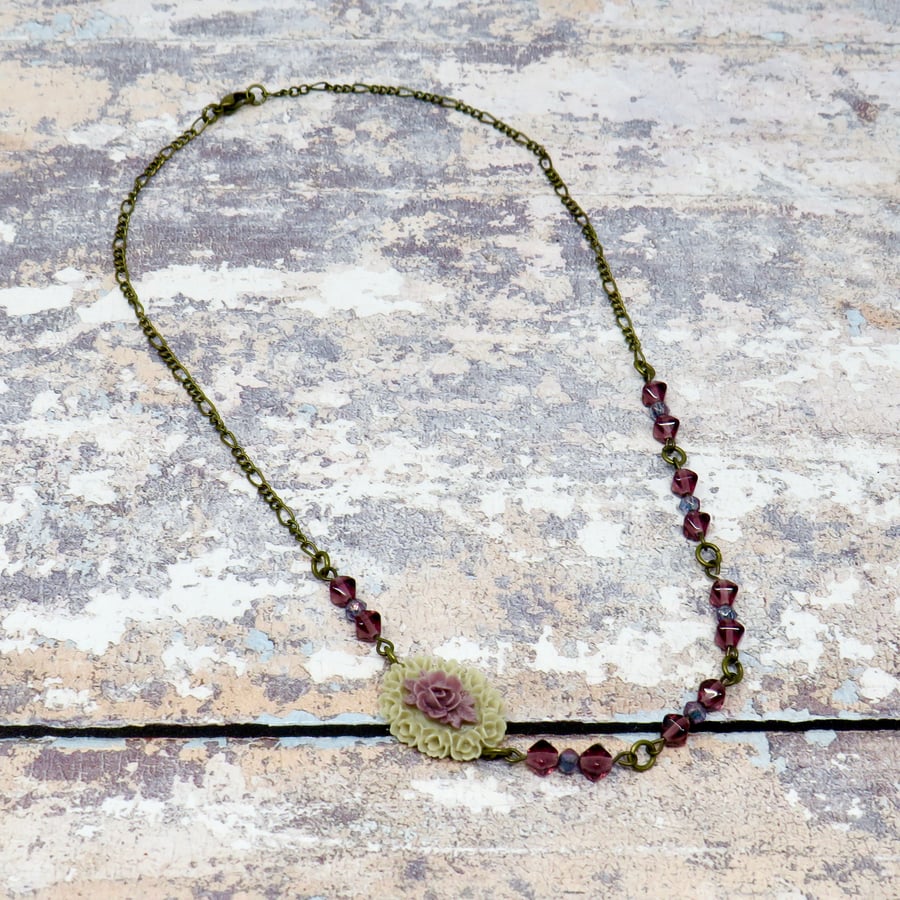  Asymmetric purple necklace