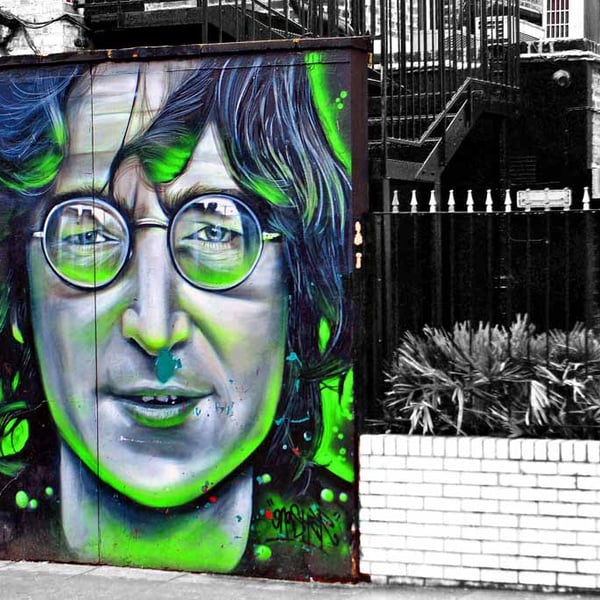 John Lennon Mural Street Art Camden Town 18"x12" Print