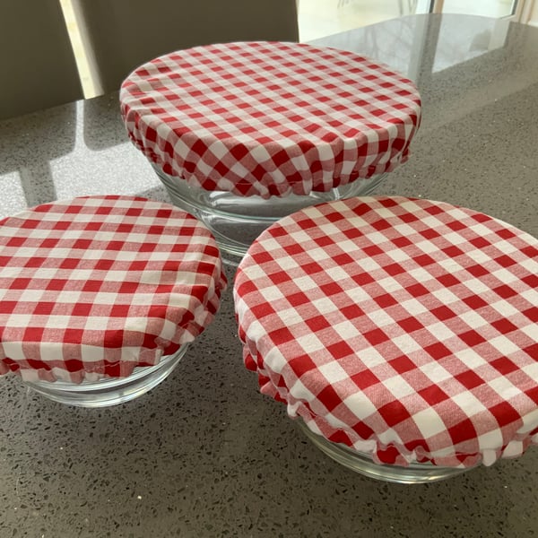 Perfectly Imperfect, Fabric Bowl Covers, Set of 3, Eco Bowl Covers
