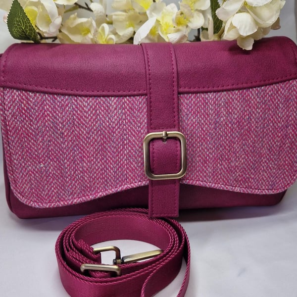 Juanita in Yorkshire Tweed & Mora Faux Leather - PERFECTLY IMPERFECT