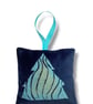 Velvet Lavender Sachet, Hand Printed Lavender Bag, Christmas Tree Ornament  - Image 4