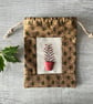 Hand Embroidered Drawstring Christmas Tree Gift Bag - Image 6