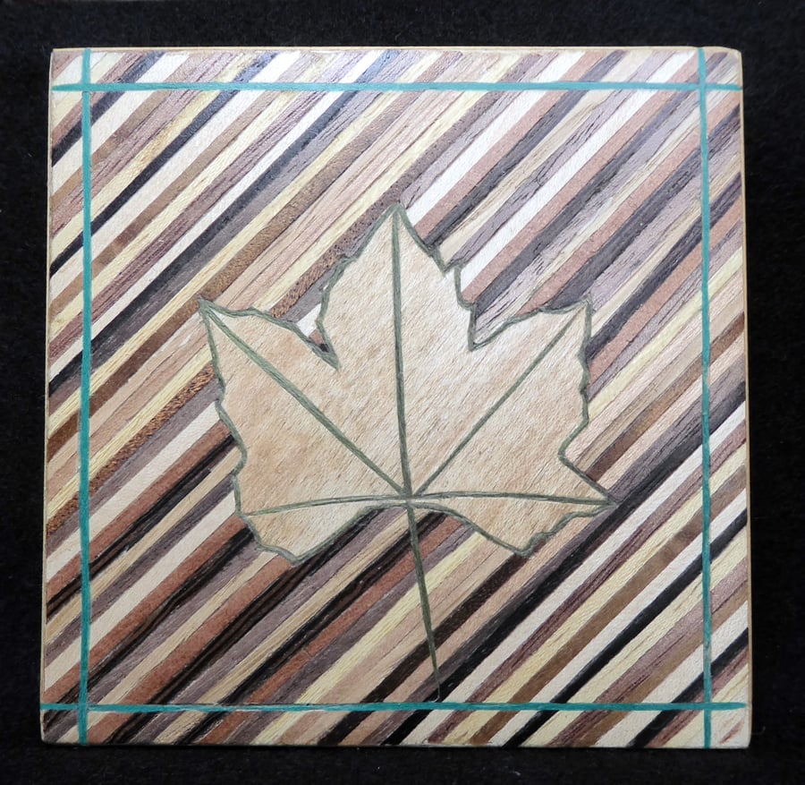 wood veneer coaster