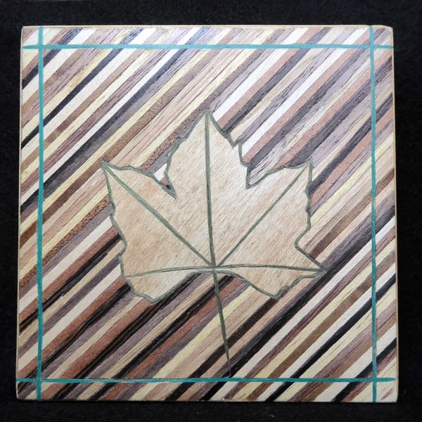 wood veneer coaster