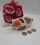 Keyring bag charm, boxed purse pouch in crazy cats fabric.   - Image 7