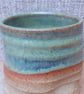 Pair of whisky tumbler or espresso coffee cup in stoneware hand thrown pottery - Image 2