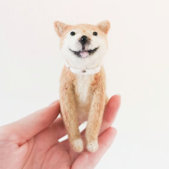 Custom Woolly Dog - Needle Felt Felted Pet Animal Handmade Portrait Sculpture