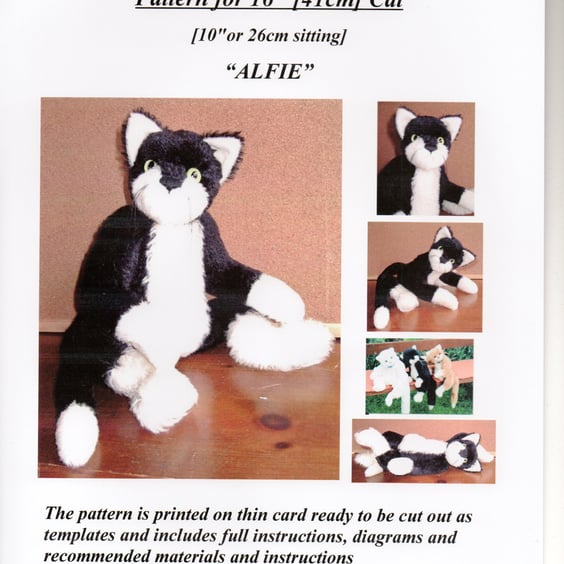 Sewing Pattern for 16" ,or 41cm, jointed, Cat