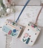 Set of 2 Wooden Floral House Hanging Decorations