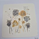Original abstract watercolour greeting card 