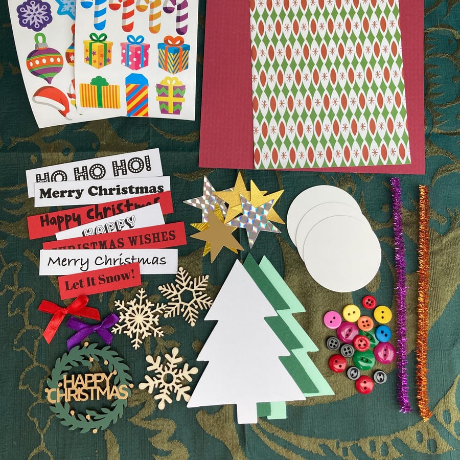 Christmas Card Making Kit - Plastic Free Craft