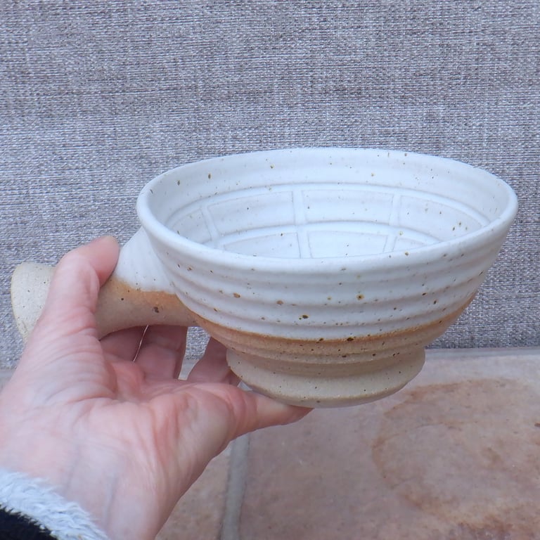Apothecary shaving lather soap bowl shave hand thrown in stoneware pottery