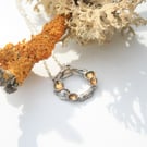 Dainty silver lichen necklace, nature inspired jewellery, unique jewellery gift 