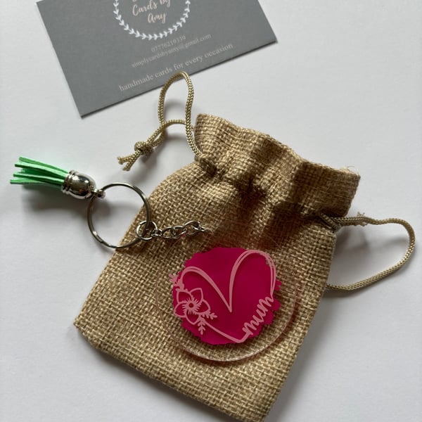 Heart Mum Keyring