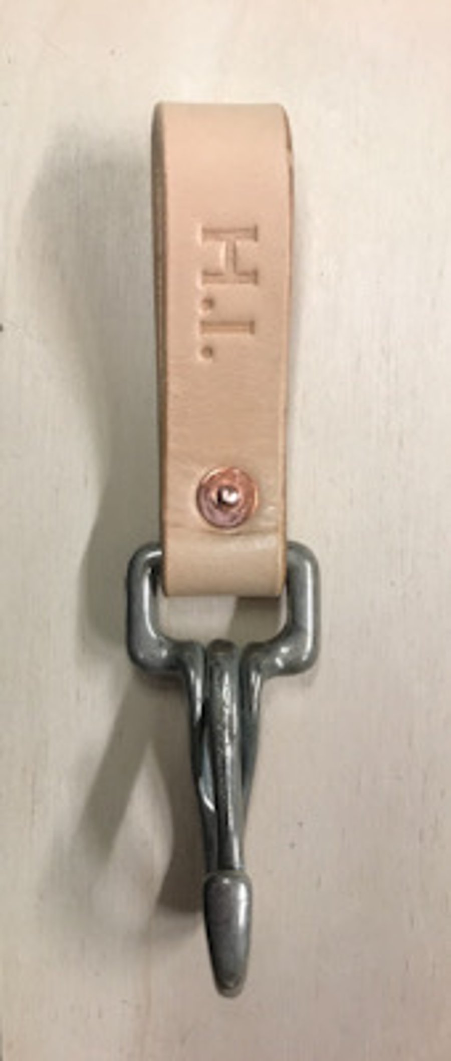 “The Hightown” Leather Key Strap in Natural.