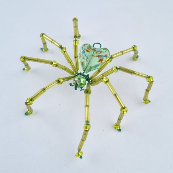 Hanging Glass Beaded Spider Decor