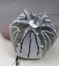 Beaded Grey Velvet Hanging Bauble - Image 3