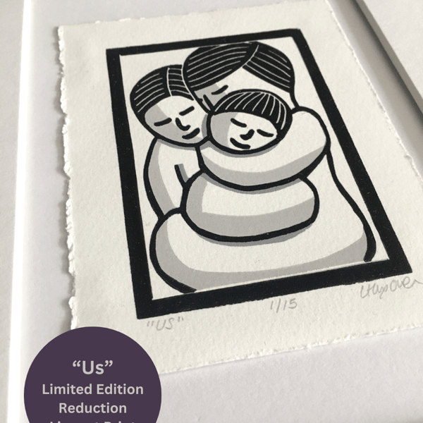 Lino Print - "Us" - Inner Child