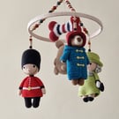 Crochet Baby Mobile - Nursery Crib Decor - London Themed