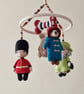 Crochet Baby Mobile - Nursery Crib Decor - London Themed