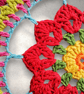 colourful crochet mandala wall art - Image 4