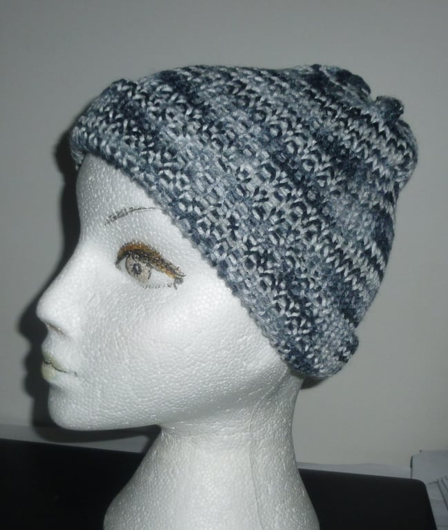 Hat Machine knitted acrylic beanie hat ( ref FA 4497 B1 )