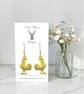 Charm Earrings - Gold Cockerel - Image 1