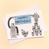 Robot Birthday Card C-HBR