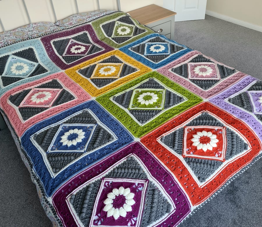 Crochet Blanket throw Large