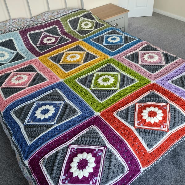 Crochet Blanket throw Large