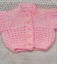 Baby's Romper and Cardigan Set, Hand Knitted Baby Outfit, Baby Shower Gift - Image 4