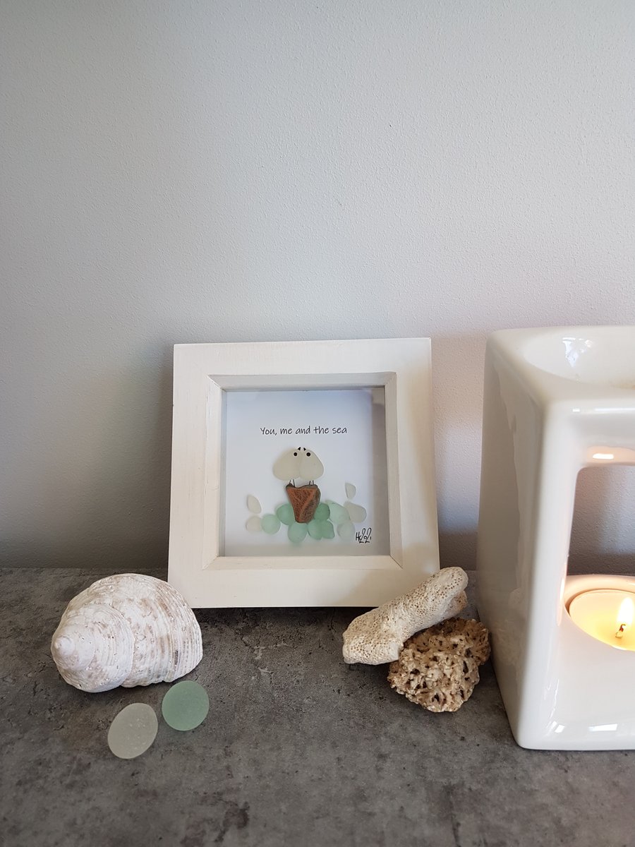 Sea Glass Picture - "You, Me and the Sea"