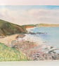 Finnygook Beach Portwrinkle, Cornwall original watercolour oil pastel painting - Image 2