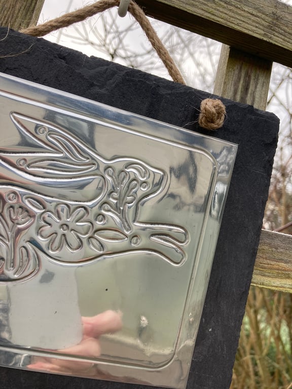 Leaping Hare on Slate