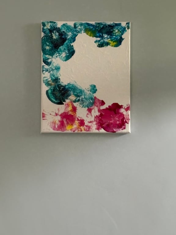 Field of wild flowers painting