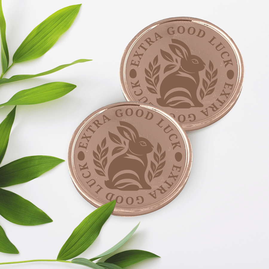 Easter Bunny's Extra Lucky Coin Good Luck Easter Hunt Tradition