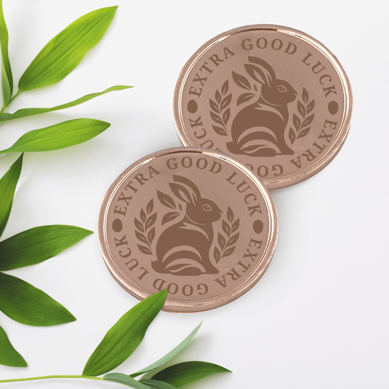 Easter Bunny's Extra Lucky Coin Good Luck Easter Hunt Tradition