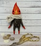 Log Fire Spirit Spun Cotton Art Doll