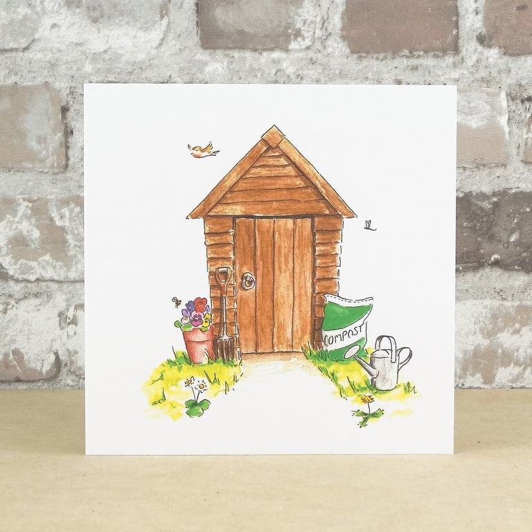 Blank Card Garden Shed Card 